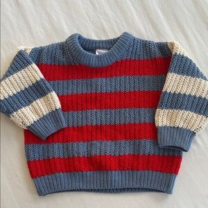 Hanna Andersson Red and Blue Striped Kids Sweater